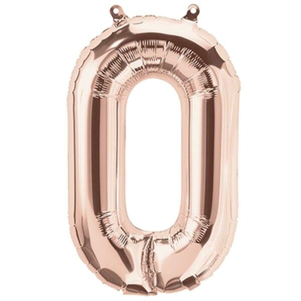 Loftus International 16 in. Number 0 Rose Gold Balloon KV-01363